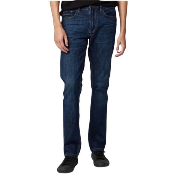 Blank NYC Wooster Try Hard Slim Fit Straight Leg Distressed Jeans Stretch Zipper - Picture 1 of 15